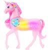 Barbie - Unicorno Luci Brillanti, cavallo con 20 combinazioni interattive di luci, suoni e musica, premi i pulsanti e accarezza la testa per attivarlo, giocattolo per bambini, 3+ anni, JCP78