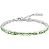 Lacoste Braccialetto da Donna Collezione DUCHESS in Acciaio Inossidabile con Cristalli Verdi - 2040500, Green