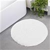 Seavish Tappeto da bagno rotondo a pelo lungo, di lusso, 60 cm, antiscivolo, efficiente, assorbente, lavabile in lavatrice, tappetino da bagno in microfibra morbido e spesso, tappeto circolare