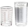 Guyode 2 Pezzi Caraffa Graduata Caffè Graduato Bicchiere Graduato Misurino per Cocktail Bicchiere per Frullatore ad Immersione Jigger Cocktail Misurino Olio Miscela Dosatore Detersivo Lavatrice
