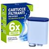 Filswa Filtro dell'acqua compatibile con macchina da caffè Philips Aqua Clean, ricambio per Philips 3100, 4000, 5000, Saeco, LatteGo, Gaggia - CA6707, CA6903 filtro anticalcare e acqua (6 pezzi)