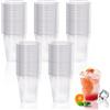 Gucass 100 Bicchieri Plastica Rigida Trasparenti, 100ml Bicchieri da Cocktail per Acqua Bevande Granite, Ideali per Feste Compleanni Matrimoni Natale
