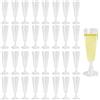 XiangJunly 36 calici da champagne in plastica riutilizzabili, bicchieri da prosecco, 160 ml, bicchieri da vino trasparenti per matrimoni, feste di compleanno, picnic
