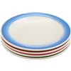 Doafoce 4 Pezzi Piatti per Pasta Fondini in Plastica - Set di Piatti Moderni Riutilizzabili, 17.7cm per Spaghetti, Insalate e Bistecche