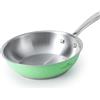 HOMICHEF 24 CM verde menta padella in acciaio inox senza nichel - Padella a induzione con fondo piatto senza rivestimento, non tossica