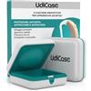 Udivita 2 Custodie Porta Apparecchi Acustici - UdiCase Antiurto Antipolvere e Antischizzi - Interno Ergonomico e Apertura Rapida con Piedini Antiscivolo - Contenitore 7x7x3cm Tascabile Impermeabile e Compatto