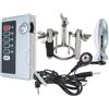 AMAZBEE Plug anale con elettrostimolazione e dilatatore uretrale per uomini Plug anale in acciaio inossidabile Plug per pene Giocattolo elettroshock per massaggio prostatico (B,1)