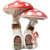 Top Collection Top Collezione Miniature Fairy Garden & terrario Cute Mushroom Houses con Pick Decor, Rosso, Small