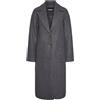 PIECES Pcjili Long Coat BC Cappotto Lungo, Grigio Scuro mélange, L Donna