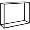 vidaXL Tavolo Consolle Trasparente 100x35x75 cm in Vetro Temperato