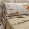 PETTI Artigiani Italiani - Lenzuola in Cotone con Federe in Stampa Digitale, Lenzuolo Una Piazza e Mezza, Completo Letto Fantasia Floreale 29 Tortora, 100% Made in Italy
