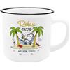 Sheepworld Tazza con scritta Relax | Tazza con bordo nero 35 cl, altezza 8,4 cm | regalo divertente per amici | 74123