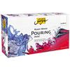Kreul 87230 - SOLO GOYA Ready Mixed Pouring Set, vernice acrilica premiscelata da versare, 6 flaconi da 80 ml nei colori bianco, rosso carminio, magenta, blu cobalto, nero e blu zaffiro.