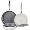Koch Kode Padella Antiaderente Ceramica 20/24/28 cm, Set Padelle Antiaderenti Induzione, Lavabile in Lavastoviglie, Senza PFOA e PTFE, Adatte Per Forno, Beige