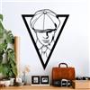 Wallity Hanah Home Elegante accessorio decorativo da parete in metallo, nero, 53 x 42 cm, 100% metallo, spessore 1,5 mm, design leggero e moderno per la decorazione della casa