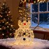 LEDYA Pupazzo di Neve Luminoso Natalizio 31 cm con 400 LED Bianco Caldo, Decorazione per Interni ed Esterni con Timer, Alimentazione a Rete, Ideale per Camera, Giardino e Feste