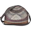 Gattinoni Borsa donna Tracolla Planetarium Wild Watercolor Dark Taupe Crossbody con zip Borsetta a spalla Marrone