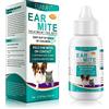 JCZQDRPC Cura delle orecchie per cani, Pet Ear Mite Oil, Trattamento degli acari dell'orecchio Gocce per cani