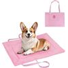 Pawsee Coperta Impermeabile per Cani da Viaggio 80 x 60 cm, Tappetino per Cani da Esterno, Cuscino Lavabile per Cani da Portare Via, Letto Pieghevole per Cani da Viaggio, Auto, Campeggio, Rosa