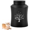 Amexo Urna Funeraria Urna per Ceneri Cane Urna per Animali in Acciaio Inossidabile Urna per Animali Domestici per Commemorare Gli Animali Domestici Nero