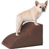 EHEYCIGA Scaletta per Cani 2 Gradini Altezza 30 cm, Scala Cane Piccoli e Gatti in Spugna per Salire su Letto e Divano, Antiscivolo Rampa per Cani con Rivestimento Rimovibile e Lavabile, Marrone