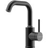 KeeGone Rubinetto Bagno Lavabo Girevole a 360°, Rubinetto per Lavabo Caldo e Freddo Regolabile, Rubinetto per Bagno Monocomando, Rubinetto in Acciaio Inossidabile, Facile Installazione, Nero