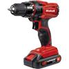Einhell TC-CD 18-2 Li (1x1,5Ah) Trapano avvitatore a batteria (18 V, corrente 1,5 Ah, Li-Ion, 2 velocità, torsione 38Nm, mandrino 10mm, incl. caricabatterie)