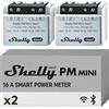 Shelly PM Mini Gen3, Misuratore di Potenza Intelligente WiFi e Bluetooth, 1 Canale, 16A, Domotica, Monitoraggio Energetico in Tempo Reale, Alexa & Google Home, iOS & Android (2 pezzi)