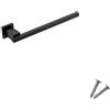 Sagittarius One 270S1-B porta asciugamani bagno adesivo 32 cm, supporto da parete per asciugamani e strofinacci, design moderno in ottone cromato nero opaco