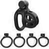 MKGMYGZ Gabbia di castità piatta, piccola gabbia di castità, gabbia di castità invertita per gli uomini Penis Cage Uomo Dark Lock Design, buon occultamento, coppie Bondage SM Sex Toys 3 (A)
