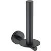 WENKO Portarotolo di ricambio Bosio Black opaco accaio inossidabile - Portarotolo WC, Acciaio inossidabile, 8 x 18 x 12.5 cm, Opaco