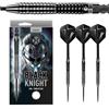 Harrows Black Knight Set di Freccette con Punta in Acciaio al tungsteno al 90% 22g, 23g, 24g e 25g - Include aste Midi Black Carbon ST e Alette Micron Black Knight (22g)