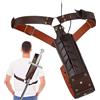 LEKEFETO Spada retrò medievale per spalle e schiena, portaspada a forma di rana, porta katana, cintura per spada in PU, per rievocazioni, cosplay e samurai, marrone