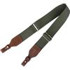 TOURBN Tourbon - Cintura in pelle e fettuccia da 5,1 cm, per fucile da caccia, stile inglese (verde)