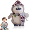 Detontek Peluche a Forma Di Pinguino, Peluche a Forma Di Pinguino Da 20 Cm, Adatto Per Compleanni, Pasqua, Natale, Regali a Forma Di Pinguino Per Bambini e Bambine (Grigio)