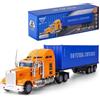 AIUAZA Modello 1/65, contenitore di carico staccabile, giocattolo in lega, semi-camion, camion cyber e rimorchio