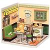 ROBOTIME Casa in Miniatura da Costruire con LED, Dollhouse per Adulti e Bambini - Hong Kong Cafè, Compatibile con Altri Set della Serie per Combinazioni Creative