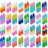 MLPKOI 30 Pcs Mini Pop Push It Fidget Toy Portachiavi, Pop Bubble Fidget It Toy Set, Pop Bubble Sensory Toys, Poppet Bubble Gioco Antistress Rilassante per Adulti e Bambini (Colore Casuale)
