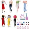 YITULOU Abbigliamento e accessori per bambole Compatibile con Barbie Abbigliamento, Include Moda 6 Top 6 Pantaloni 10 Grucce 6 Paia di Scarpe Casual 6 Accessori Musicali 1 Bicchiere Cool Casuale per Bambole