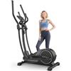 Cowmew Ellittica da Casa, Ellittica Magnetica Ultra Silenziosa con Resistenza a 16 Livelli, Volano da 8 kg, Passo da 42 cm, Capacità di Carico 150 kg, APP Compatibile, Monitor LCD, Sensore Pluse