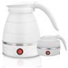 Gziztx Bollitore Elettrico Pieghevole 600ML Portatile Bollitore da Viaggio Piccolo Adatto per Cucina, Viaggi, Campeggio e Attività All'aperto(Bianco)