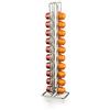 MACOM Dispenser Portacapsule Compatibile con Nespresso per Macchine Caffè, 20 capsule, acciaio cromato, Just Kitchen 601 Totem Coffee