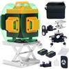 Angel Kiss Livella Laser Autolivellante 4x360° Professionale 4D Livello Linea Laser Verde, Gamma di Lavoro: 30M, con Telecomando, Supporto Magnetico e Rotante, 2 Batteria Ricaricabile