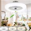 Daromigo Ventilatore da soffitto con Lampada, 2x80W 3 Velocità del Vento Regolabile mit Telecomando, Dimmerabile 3 Temperature di colore, Temporizzazione Ventola per Camera da Letto Soggiorno