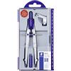 Staedtler Noris Club 550 01 - Set compasso con vite centrale Con adattatore universale/scatola portacavi Aluminium