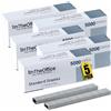 1InTheOffice Graffette standard, graffette per cucitrice, graffette di ricambio, lunghezza gamba 1/4, 5.000 graffette/confezione, confezione da 5