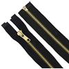 Aerzetix - C61519 - Set di 5 Cerniere separabili 85cm in Metallo - Cerniera Lampo - Colore Nero - cursore tiretto pelletteria Cucito Gonna Vestito Abito merceria Borsa Gilet