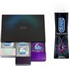 Durex Surprise Me Deluxe, Mix di Preservativi Assortiti, con Rilievi e Nervature e Sottili, 30 Profilattici e Durex Gel Eternal 100ml, lubrificante a base siliconica