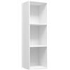 vidaXL Libreria/Mobile TV con 3 Vani a Giorno Classico Robusto Armadietto Basso Base Porta TV Orizzontale Bianco 36x30x114 cm in Multistrato