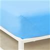 Bassetti Lenzuolo Singolo con Angoli 90x200 cm - 100% Cotone, Made in Italy - Col. Nuvola Blu